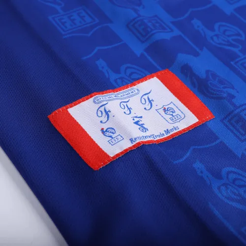 1996 France Retro Jersey Home Euro Cup
