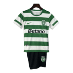 Sporting CP Home Soccer Jersey Kids Kit 2025-26 (Jersey+Shorts)