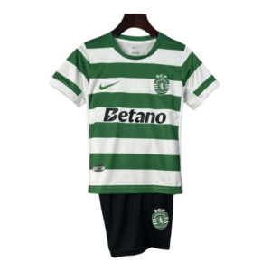 Sporting CP Home Soccer Jersey Kids Kit 2025-26 (Jersey+Shorts)