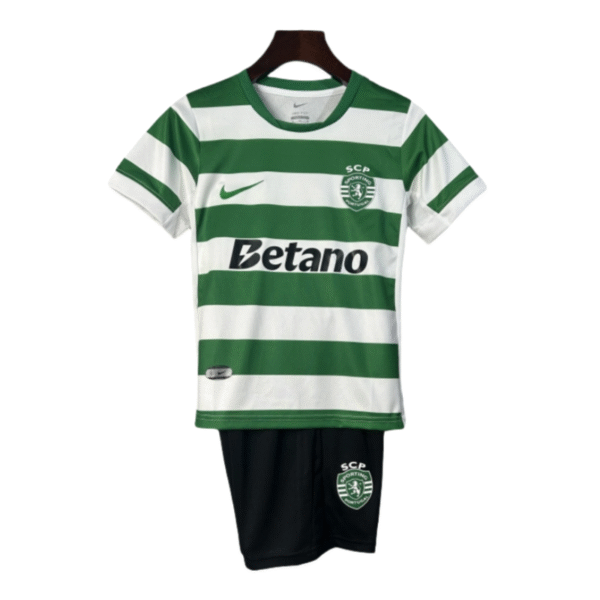 Sporting CP Home Soccer Jersey Kids Kit 2025-26 (Jersey+Shorts)