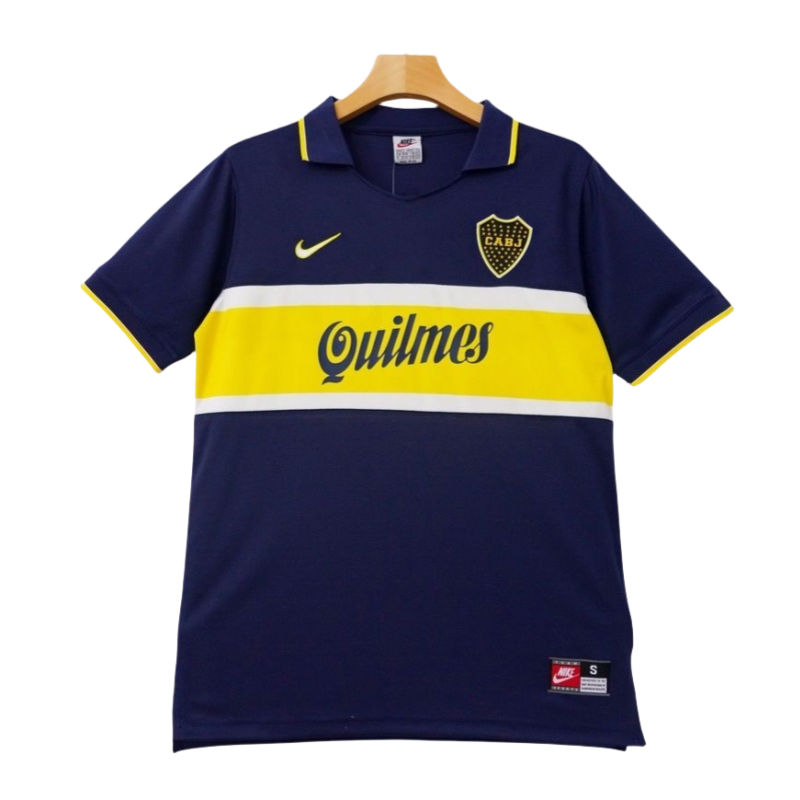 2025-08-04160111020 1996-97 Boca Juniors #10 Riquelme Home Retro football jersey