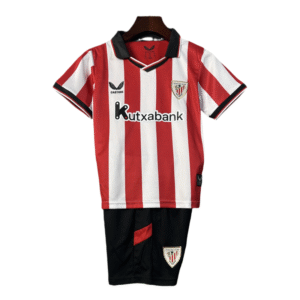 5c16a580-1-1 Athletic Bilbao Home Kids Kit Soccer Jersey 2025-26