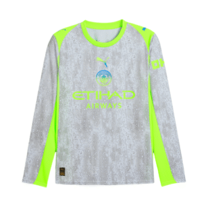 Manchester City Third Away Long Sleeve Football Shirt 2025-26 Player Version