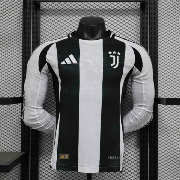 24-25 Juventus Home Soccer Jersey Player Version Long Sleeve