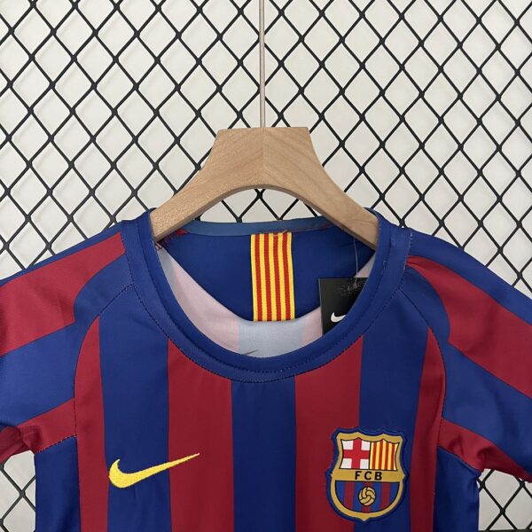 05-06 Barcelona Home Retro Kids Kits Football Jersey