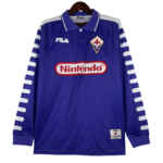 Fiorentina 1998-99 Retro Soccer Jersey Home Long Sleeve