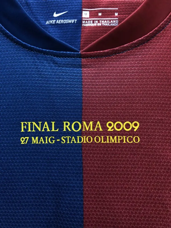 08-09 Barcelona Messi #10 UCL Final Retro Long Sleeve Home