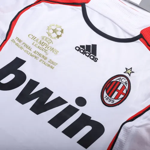 2006-07 AC Milan Ronaldo #99 Kakà #22 Maldini #3 Pirlo #21 UCL Final Retro Jersey Away Replica