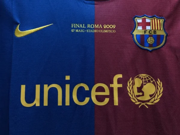 08-09 Barcelona Messi #10 UCL Final Retro Long Sleeve Home