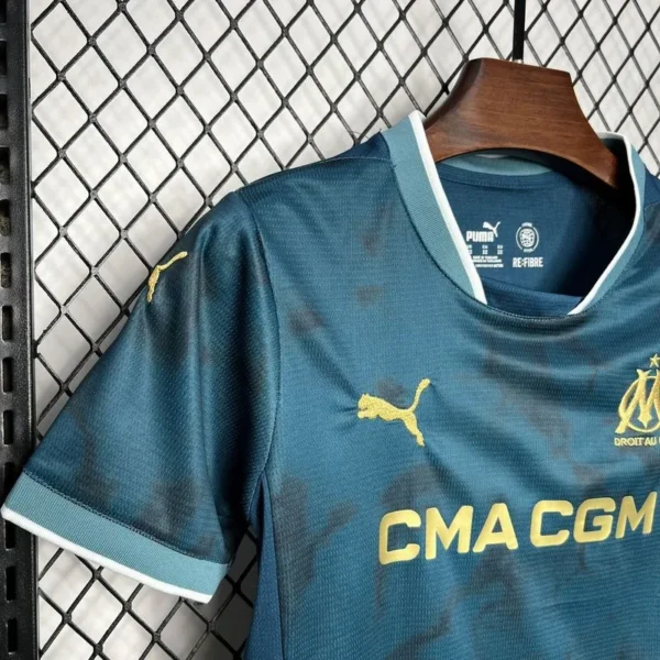 24-25 Marseilles Away Soccer Kids Kit Jersey+Shorts